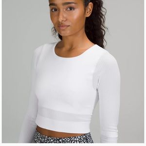 NWT Lululemon Ebb to Street Long Sleeve Shirt White Size 4